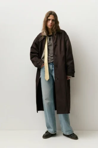 Manteau oversize marron
