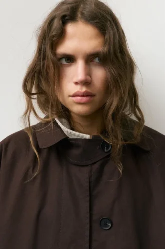 Manteau oversize marron