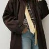 Manteau oversize marron