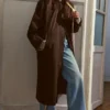 Manteau oversize marron