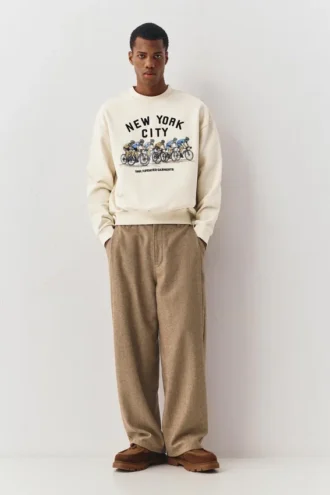 Pantalon ajusté en laine