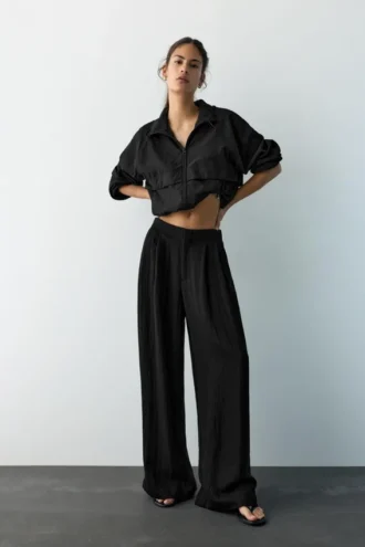 Pantalon ajusté à pinces
