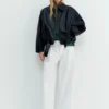 Pantalon blanc à double pince Pantalon blanc à double pince
