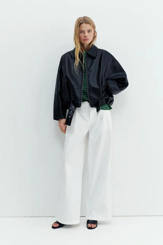 Pantalon blanc à double pince Pantalon blanc à double pince