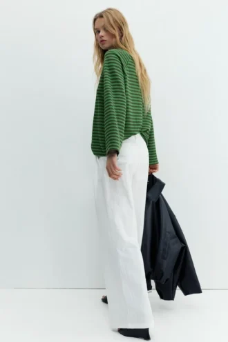 Pantalon blanc à double pince