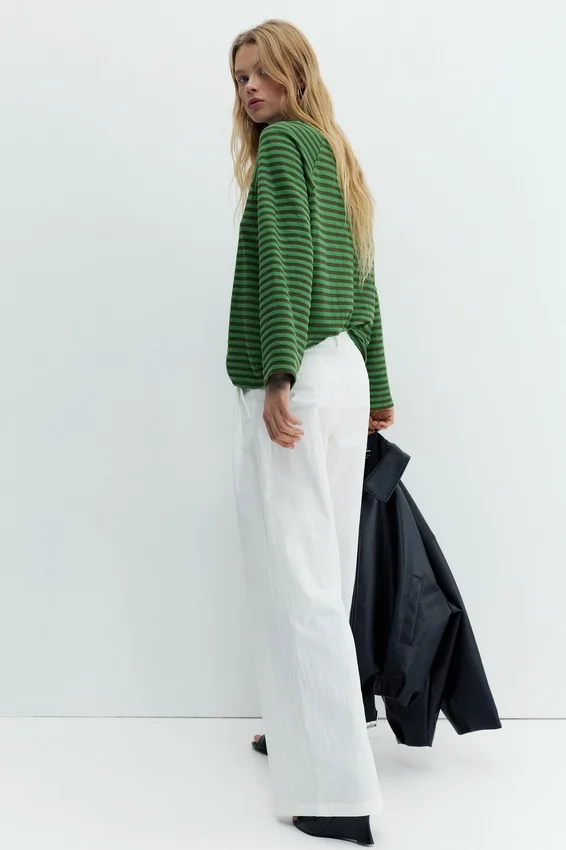 Pantalon blanc à double pince Pantalon blanc à double pince