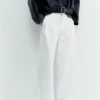 Pantalon blanc à double pince Pantalon blanc à double pince