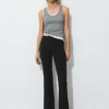 Pantalon bootcut taille mi-haute Pantalon bootcut taille mi-haute