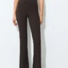 Pantalon bootcut taille mi-haute Pantalon bootcut taille mi-haute