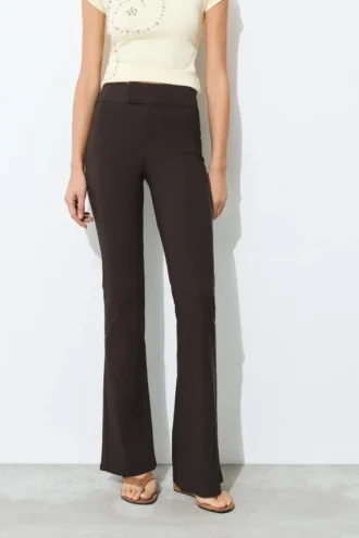 Pantalon bootcut taille mi-haute