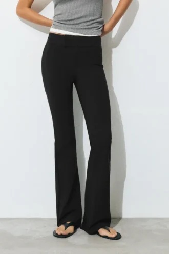 Pantalon bootcut taille mi-haute