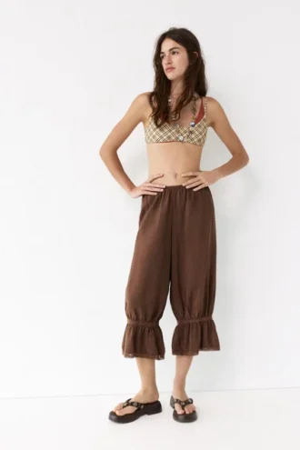 Pantalon bouffant marron Pantalon bouffant marron