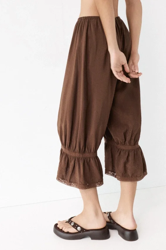 Pantalon bouffant marron Pantalon bouffant marron
