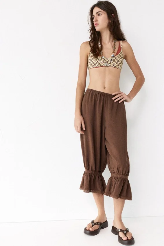 Pantalon bouffant marron Pantalon bouffant marron