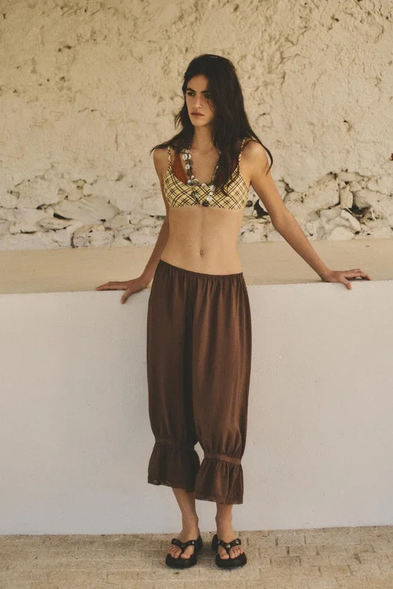 Pantalon bouffant marron Pantalon bouffant marron
