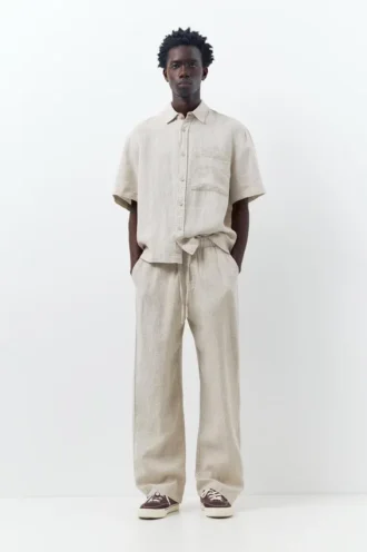 Pantalon de jogging 100 % lin