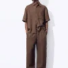 Pantalon de jogging 100 % lin