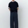 Pantalon de jogging en denim rayé Pantalon de jogging en denim rayé