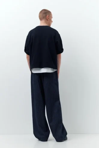 Pantalon de jogging en denim rayé