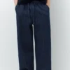 Pantalon de jogging en denim rayé Pantalon de jogging en denim rayé