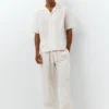 Pantalon de jogging en mélange de lin