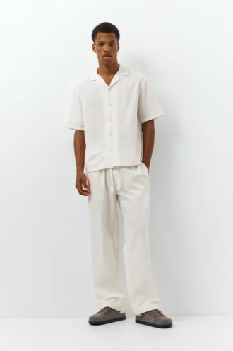 Pantalon de jogging en mélange de lin