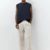Pantalon de jogging en mélange de lin