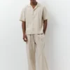 Pantalon de jogging en mélange de lin