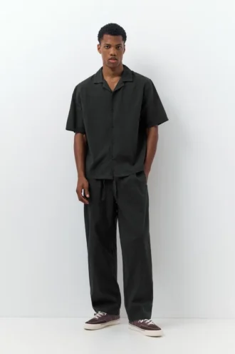 Pantalon de jogging en mélange de lin