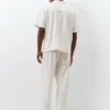Pantalon de jogging en mélange de lin