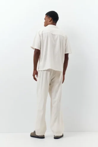 Pantalon de jogging en mélange de lin