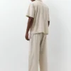 Pantalon de jogging en mélange de lin