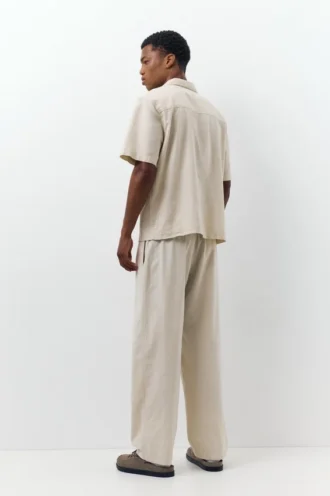 Pantalon de jogging en mélange de lin