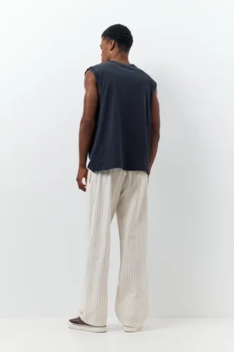 Pantalon de jogging en mélange de lin