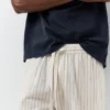 Pantalon de jogging en mélange de lin