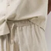 Pantalon de jogging en mélange de lin