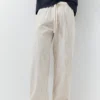 Pantalon de jogging en mélange de lin