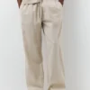 Pantalon de jogging en mélange de lin