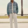 Pantalon de jogging en mélange de lin