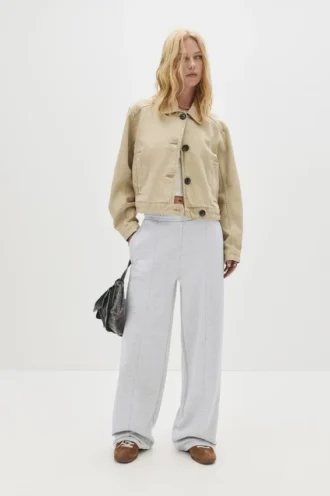 Pantalon de survêtement à jambes larges avec coutures