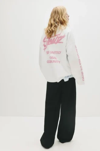 Pantalon de survêtement à jambes larges avec coutures