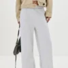 Pantalon de survêtement à jambes larges avec coutures Pantalon de survêtement à jambes larges avec coutures