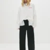 Pantalon de survêtement à jambes larges avec coutures Pantalon de survêtement à jambes larges avec coutures