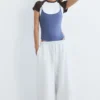 Pantalon de survêtement à jambes larges avec ourlet ajustable Pantalon de survêtement à jambes larges avec ourlet ajustable