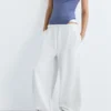 Pantalon de survêtement à jambes larges avec ourlet ajustable Pantalon de survêtement à jambes larges avec ourlet ajustable