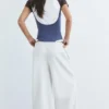 Pantalon de survêtement à jambes larges avec ourlet ajustable Pantalon de survêtement à jambes larges avec ourlet ajustable