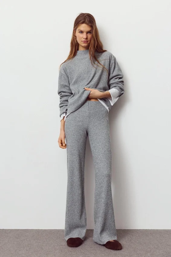 Pantalon droit au toucher doux Pantalon droit au toucher doux