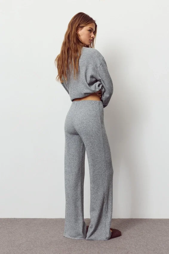 Pantalon droit au toucher doux Pantalon droit au toucher doux