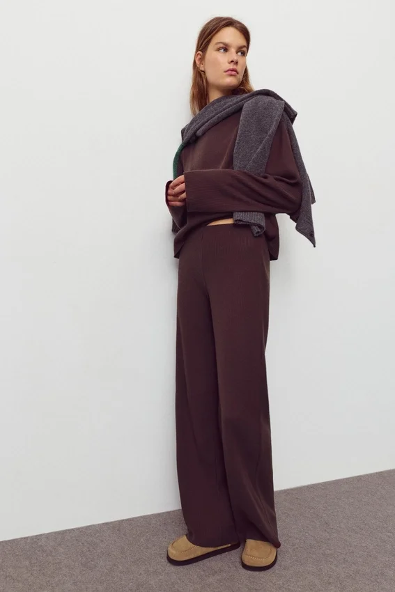 Pantalon droit au toucher doux Pantalon droit au toucher doux