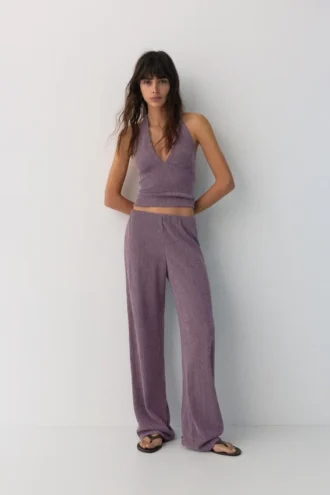 Pantalon droit en crêpe Pantalon droit en crêpe